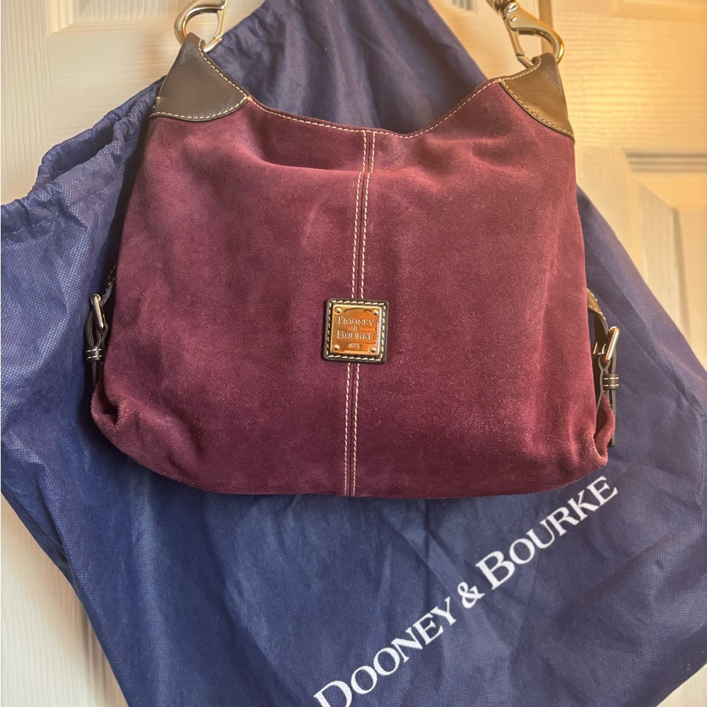 Dooney & Bourke Plum Suede Shoulder Bag